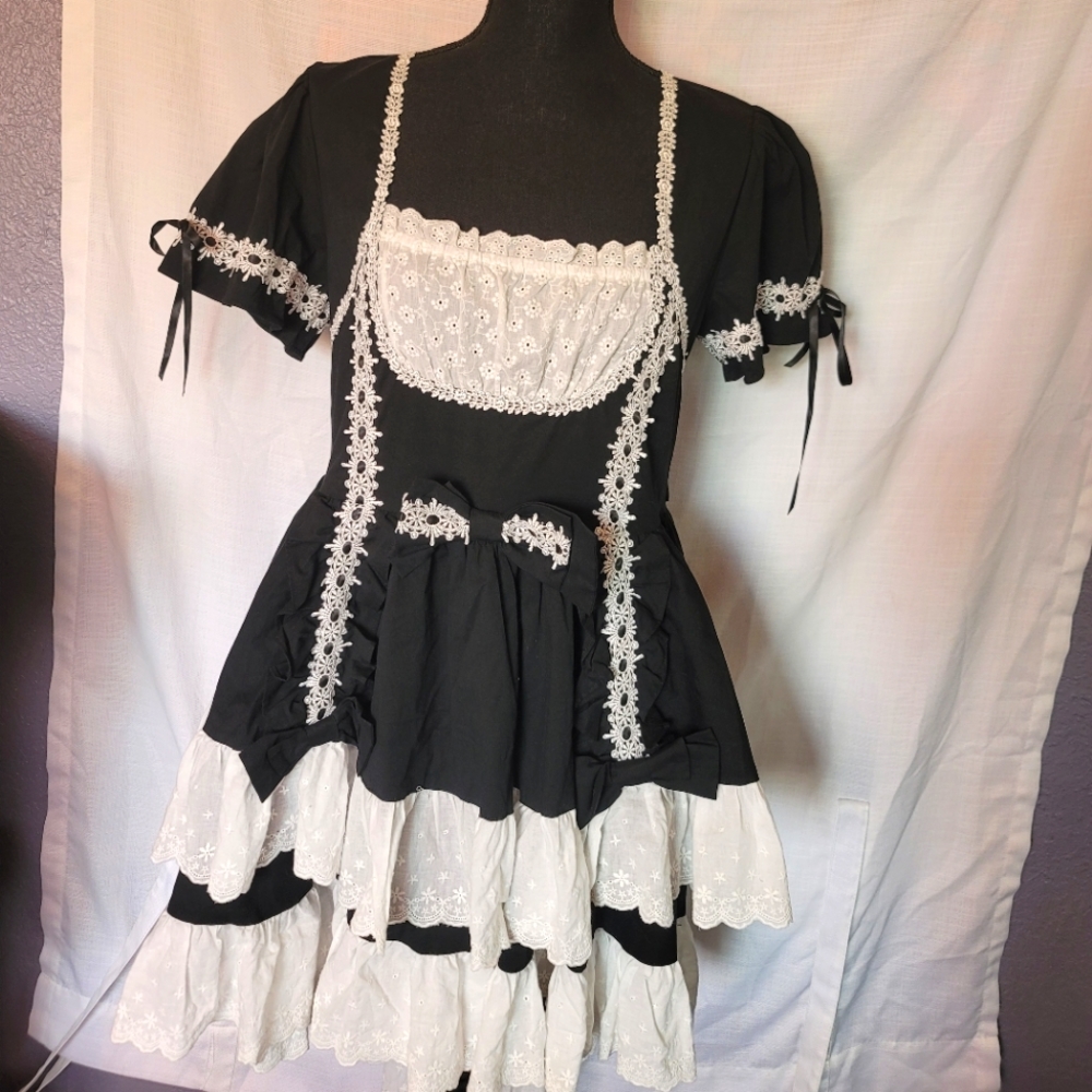 Goth inspired cottage dress